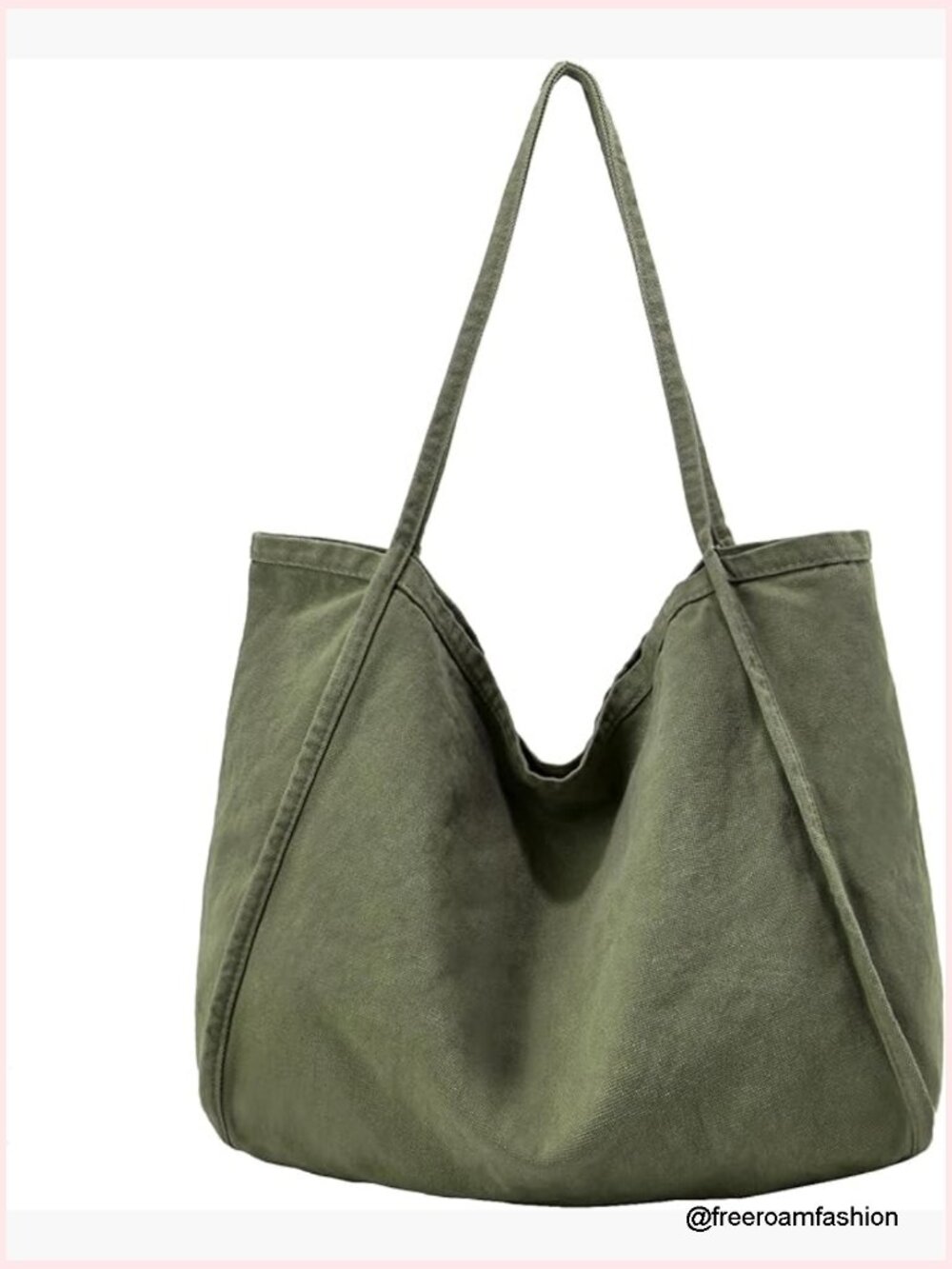 Large Canvas Tote Bag Slouchy Hobo Shoulder Purse Work Travel